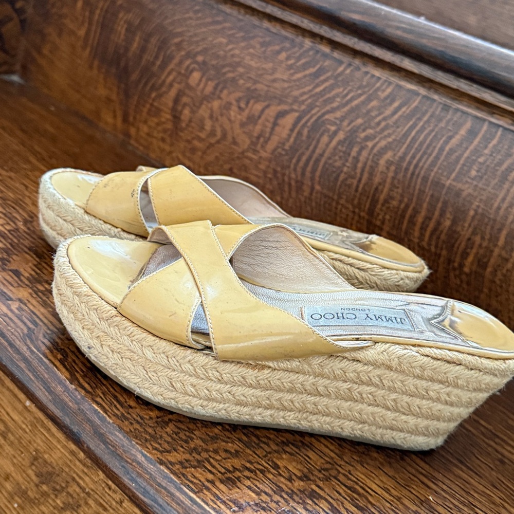 Jimmy Choo Women's Cream Espadrille Wedges